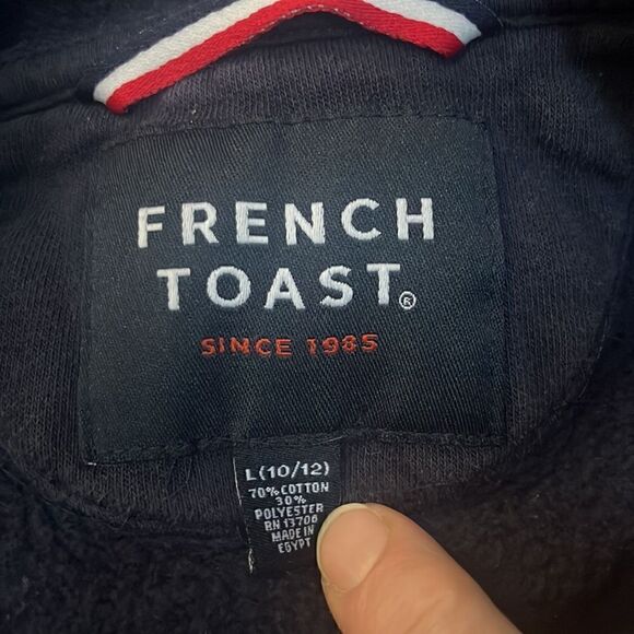 3/$25 FRENCH TOAST NAVY BLUE SCHOOL UNIFORM HOODIE SWEATER SWEATSHIRT KIDS 10-12 - Picture 4 of 4